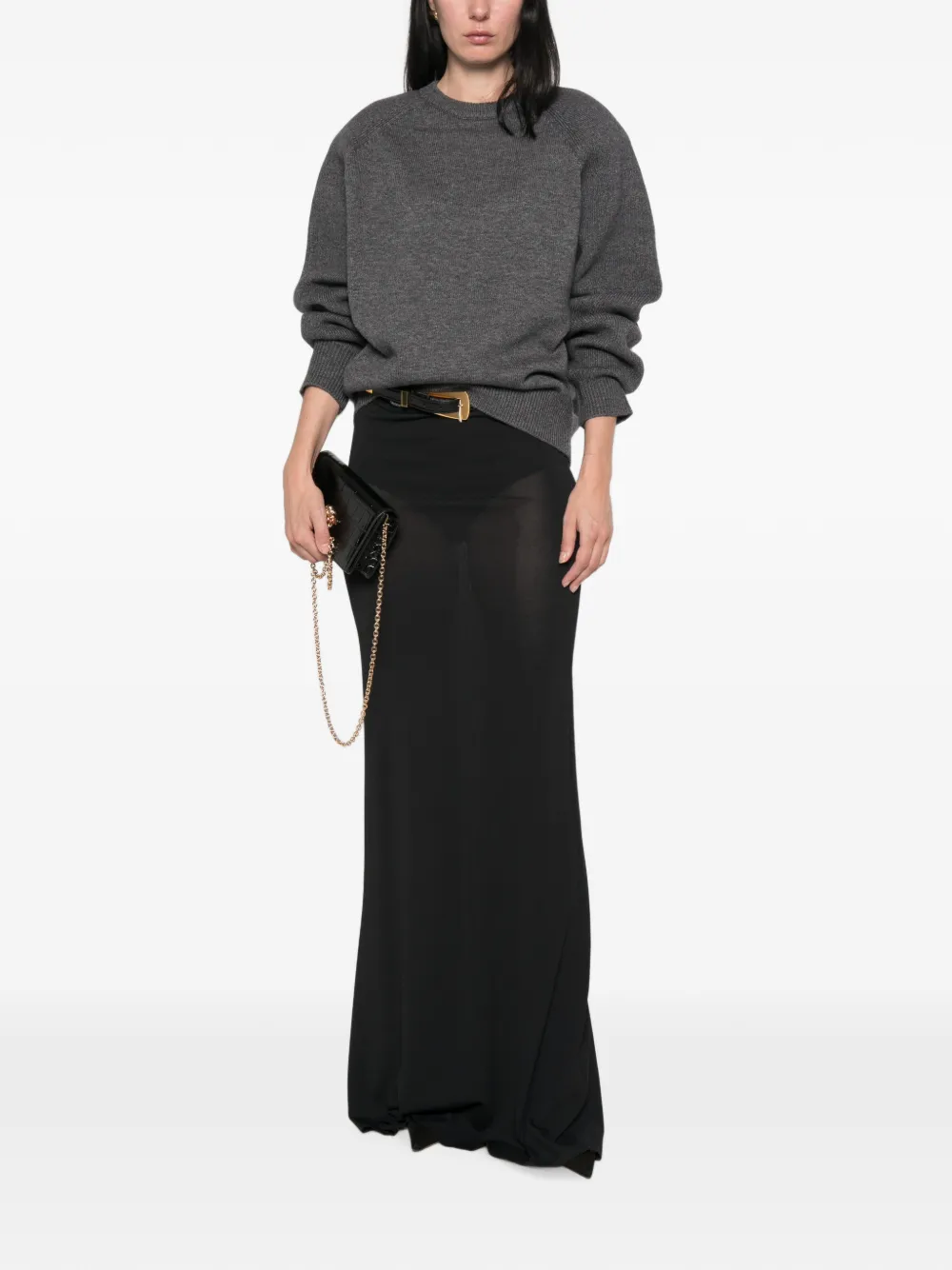 The Frankie Shop Lina gewatteerde trui Grijs
