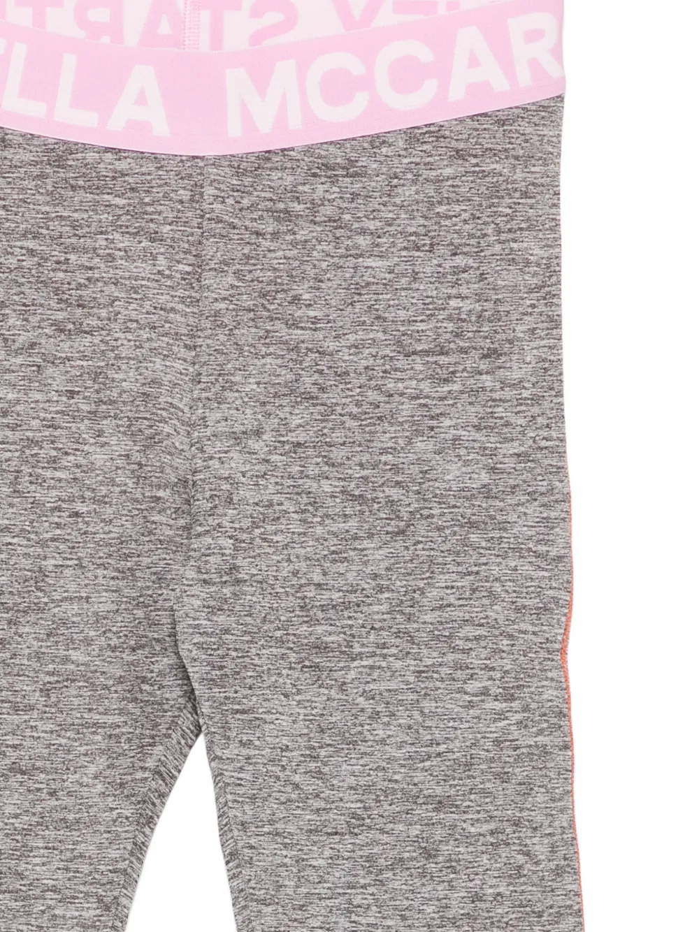 Stella McCartney Kids Legging met logoband en mergel Grijs