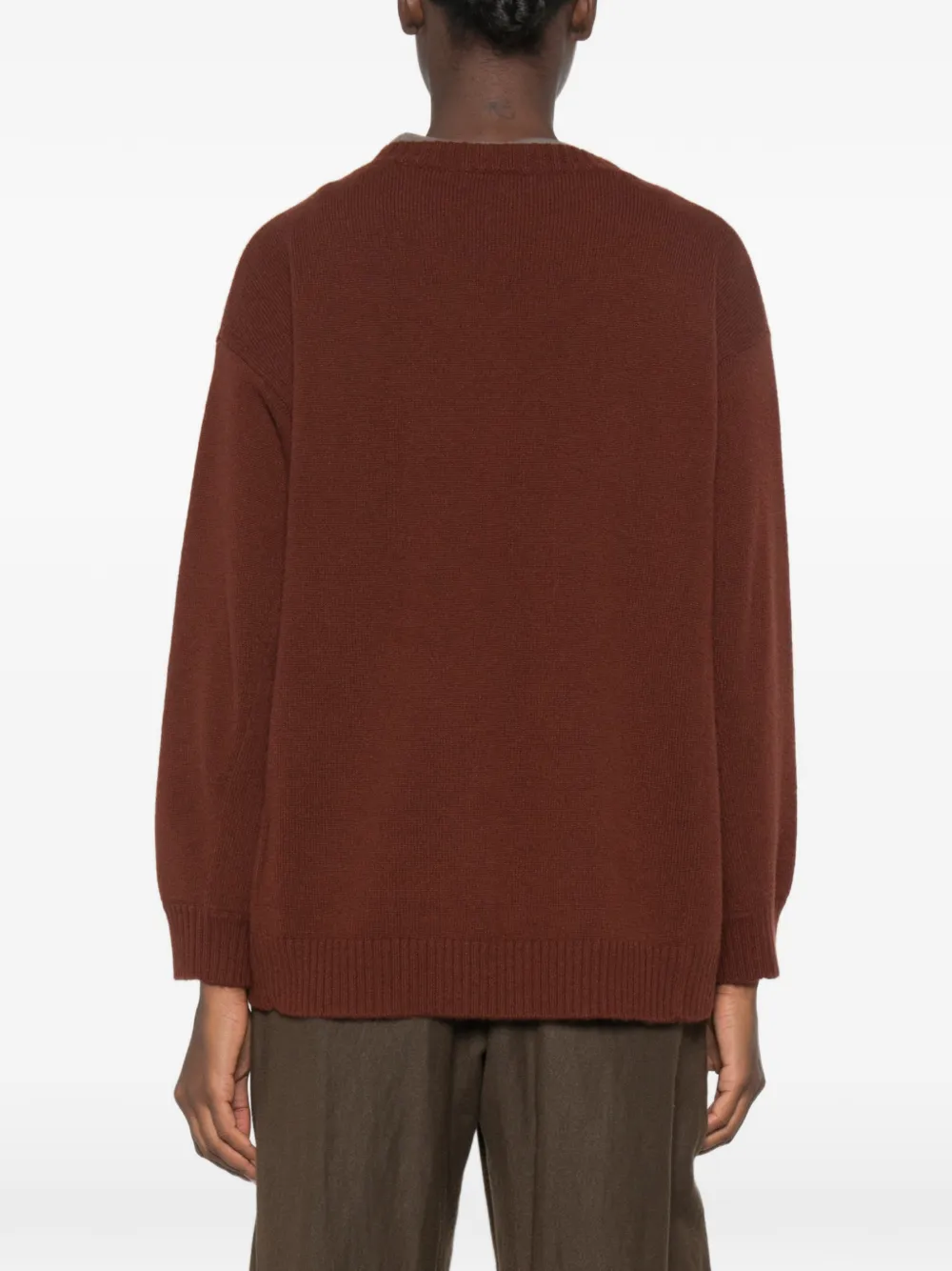 Max Mara Trui met ronde hals en logo-applicatie Rood