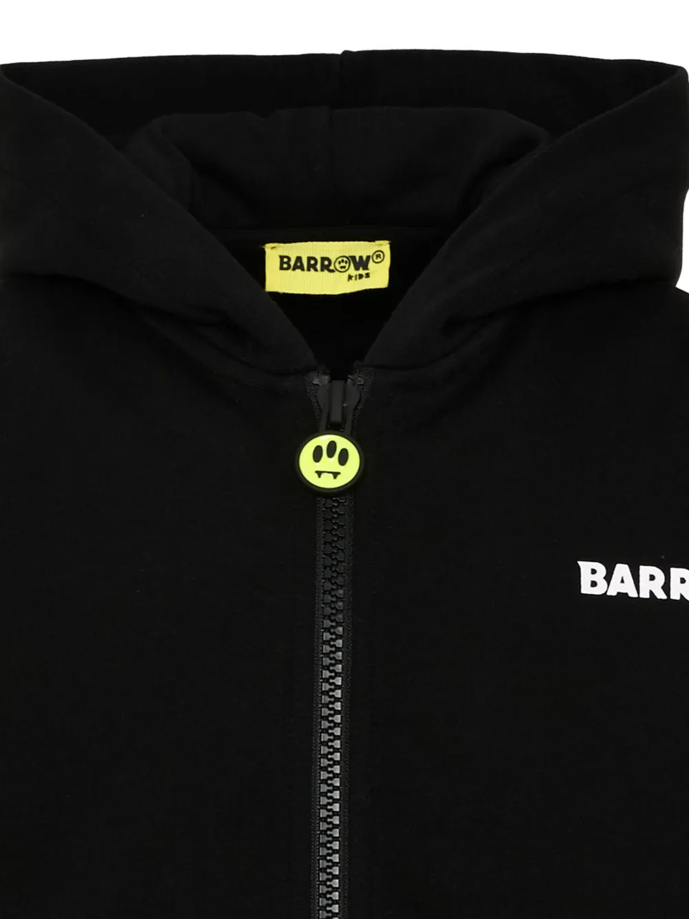 Barrow kids logo-print zip-up hoodie Zwart