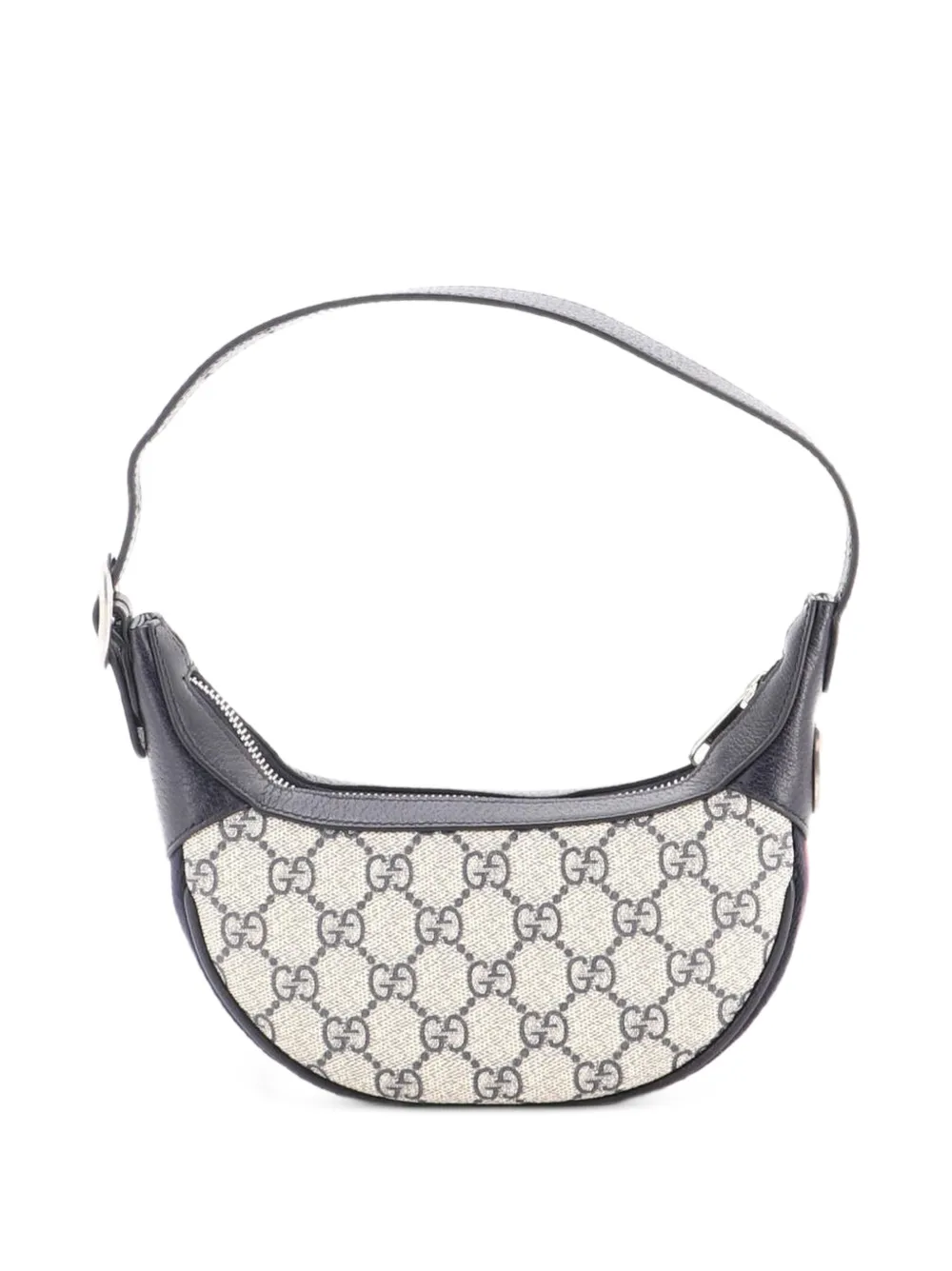 Gucci Pre-Owned Borsa passepartout Ophidia mini a mezza luna in tela cerata GG - Blu