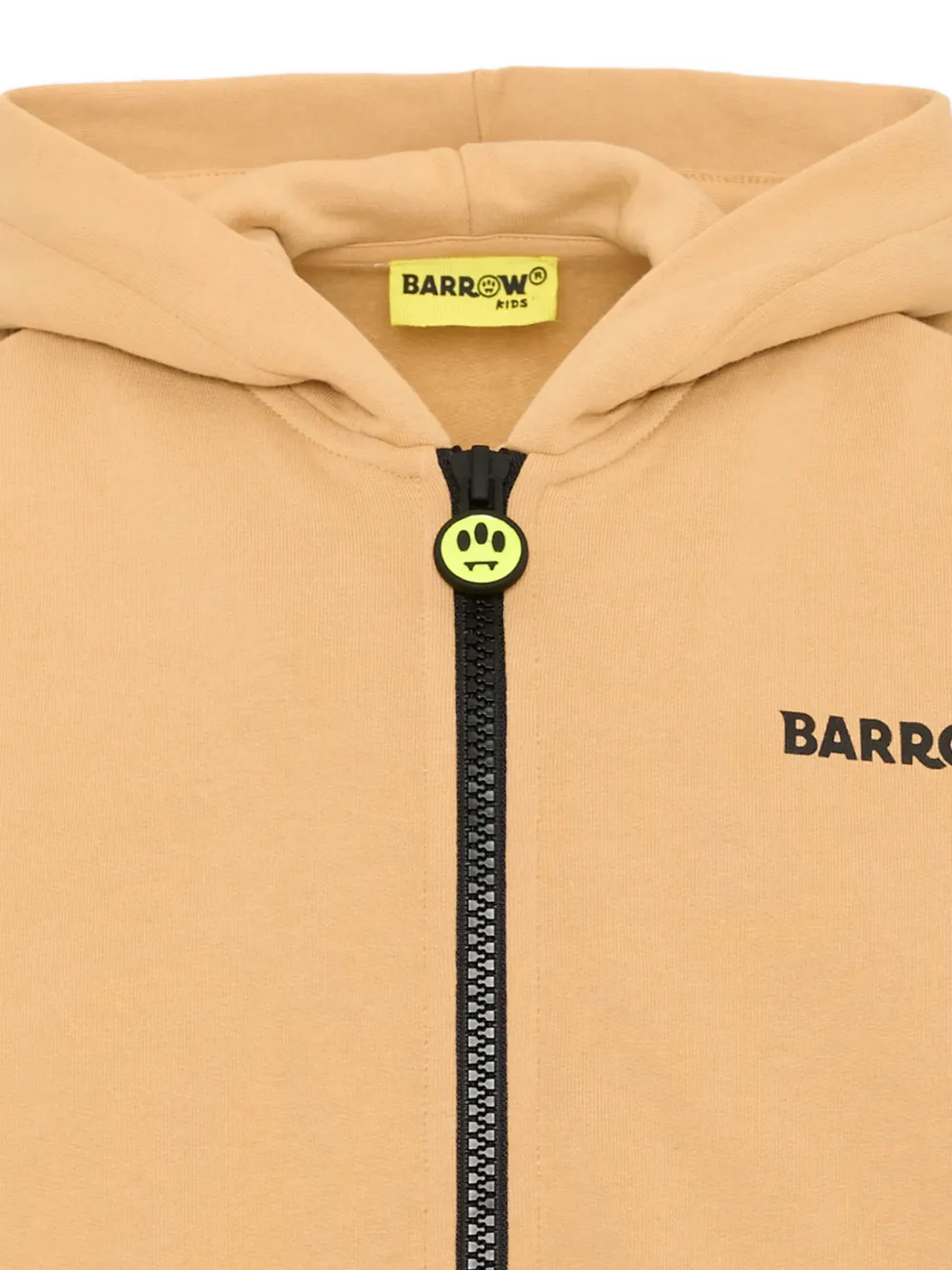 Barrow kids Hoodie met logoprint en rits Beige