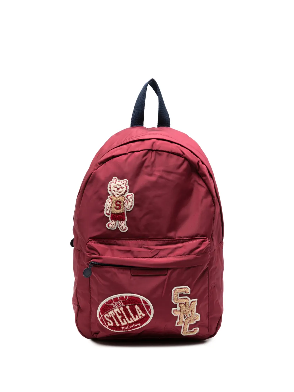 Stella McCartney Kids logo-patch backpack - Rosso
