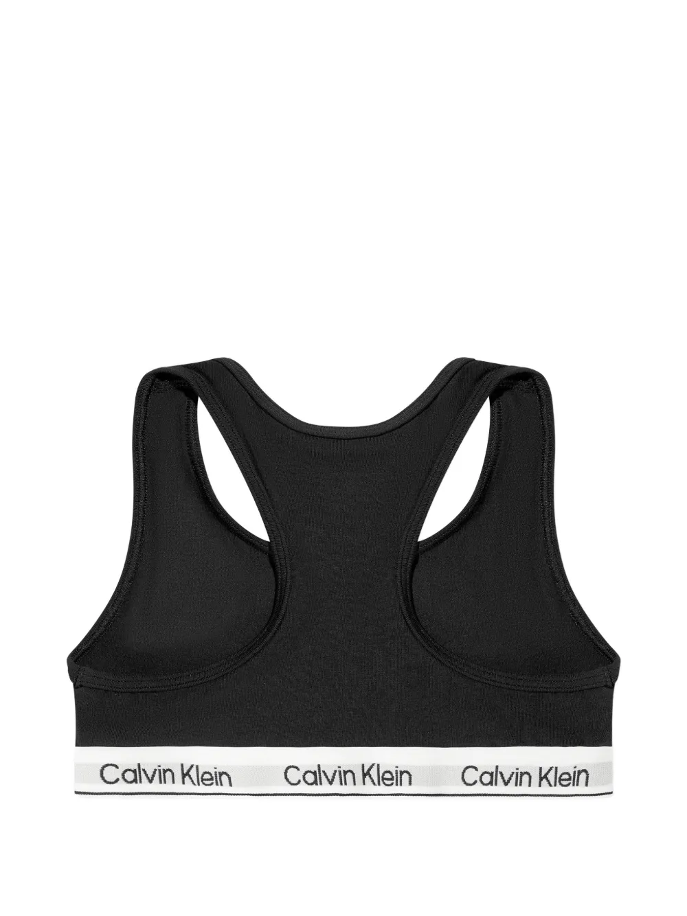 Calvin Klein Kids Twee racerback bralettes met logoband Zwart