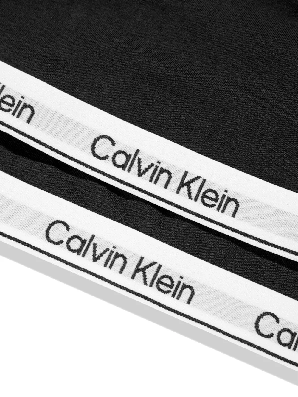 Calvin Klein Kids Twee racerback bralettes met logoband Zwart
