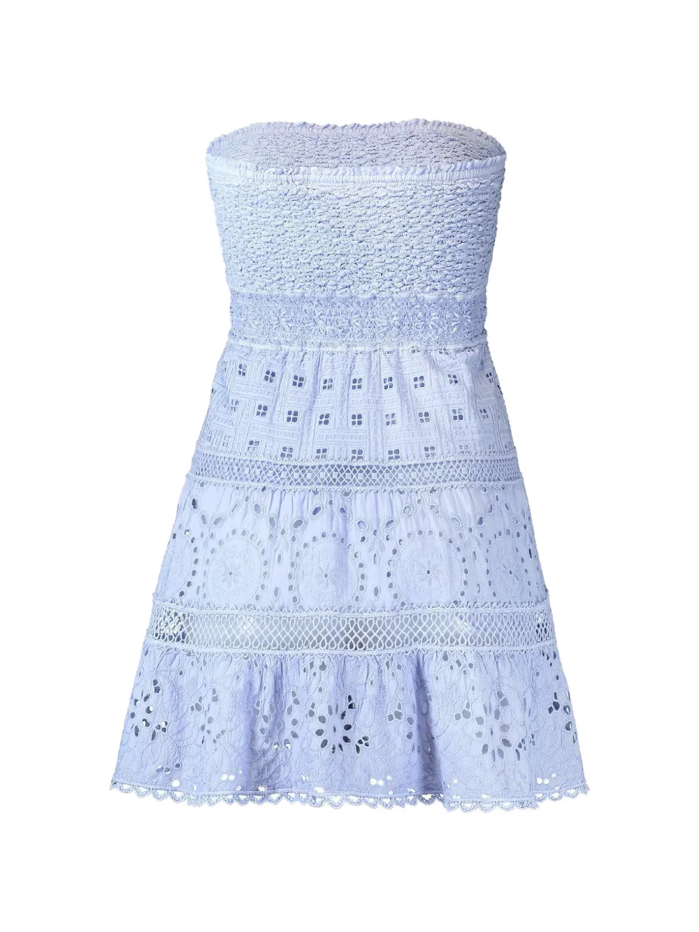 MISHA Cayenna strapless mini-jurk Blauw