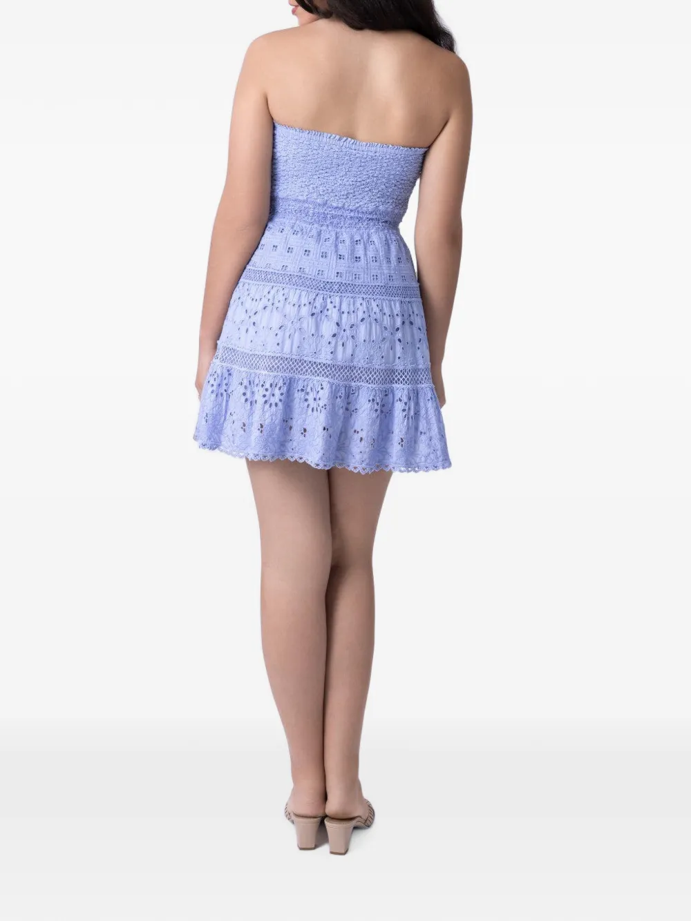 MISHA Cayenna strapless mini-jurk Blauw