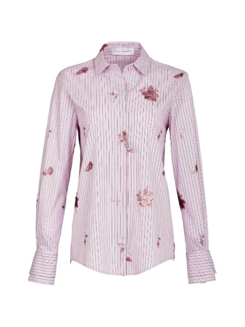 Silvia Tcherassi Linette sequin-embellished striped blouse