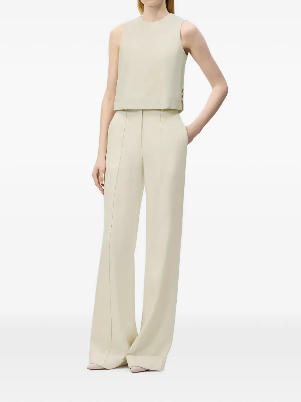 Adam Lippes Broek met wijde pijpen Beige