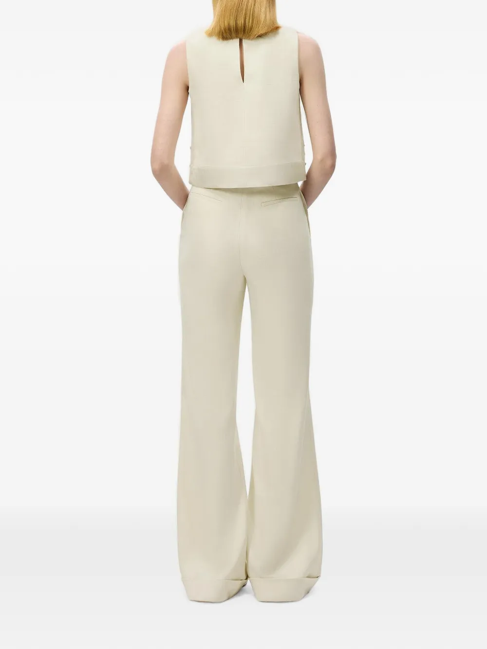 Adam Lippes Broek met wijde pijpen Beige