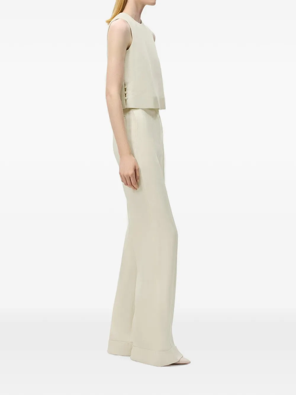 Adam Lippes Broek met wijde pijpen Beige
