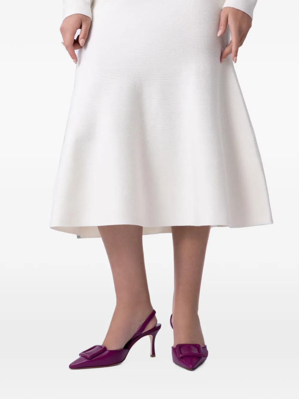Manolo Blahnik Maysli buckle-detail slingback pumps Paars