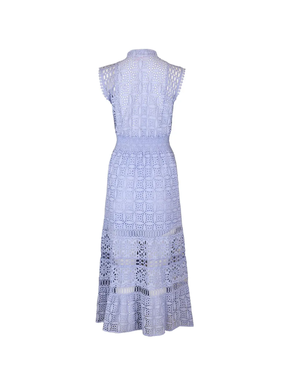 MISHA Ginepro mouwloze jurk met geborduurde ringlets Blauw