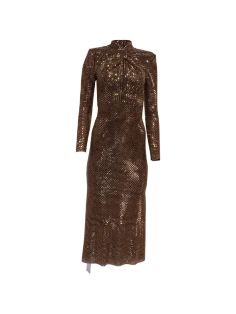 Self-Portrait rhinestone-embellished midi dress