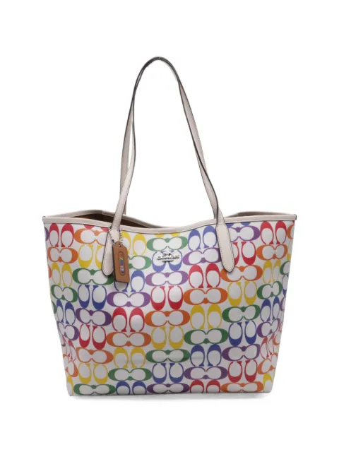 Coach Vintage Rainbow City Signature tote bag