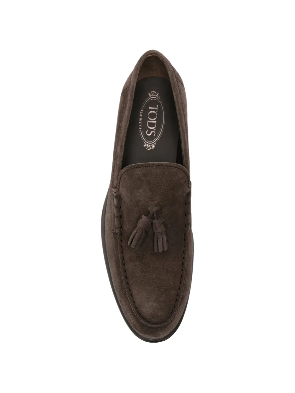 Tod's tassel-detail suede loafers Bruin