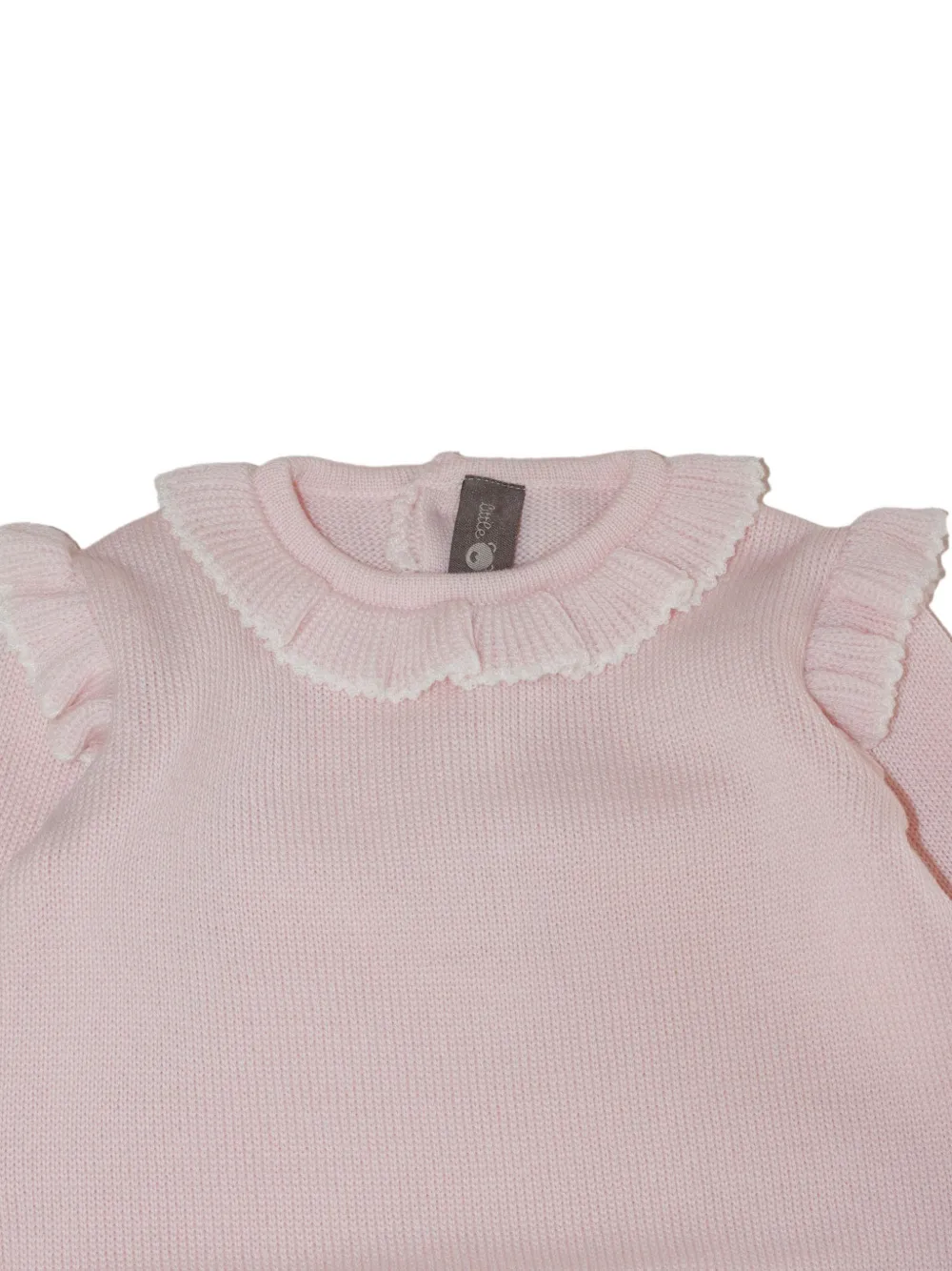 Little Bear Gebreide romper met ruches Roze