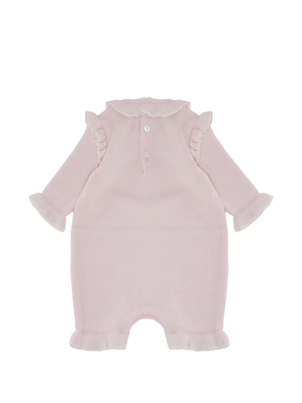 Little Bear Gebreide romper met ruches Roze