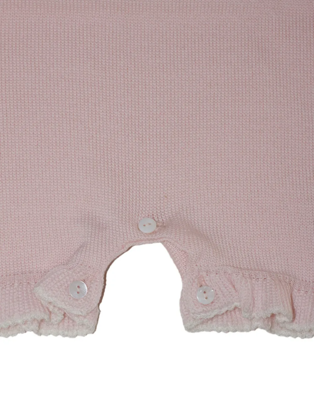 Little Bear Gebreide romper met ruches Roze