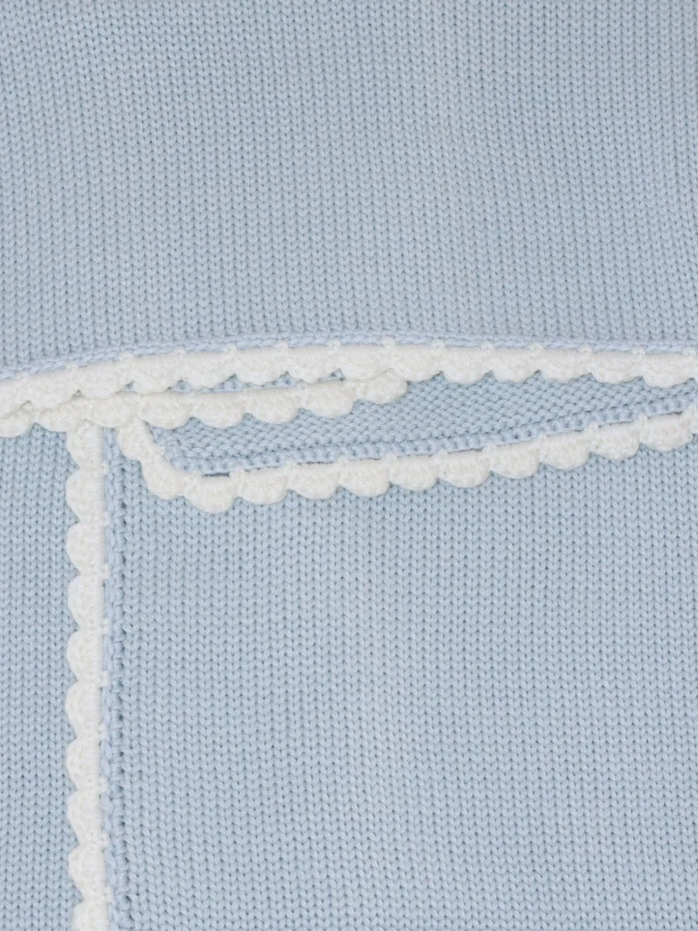 Little Bear Gebreide deken met gewelfde afwerking Blauw