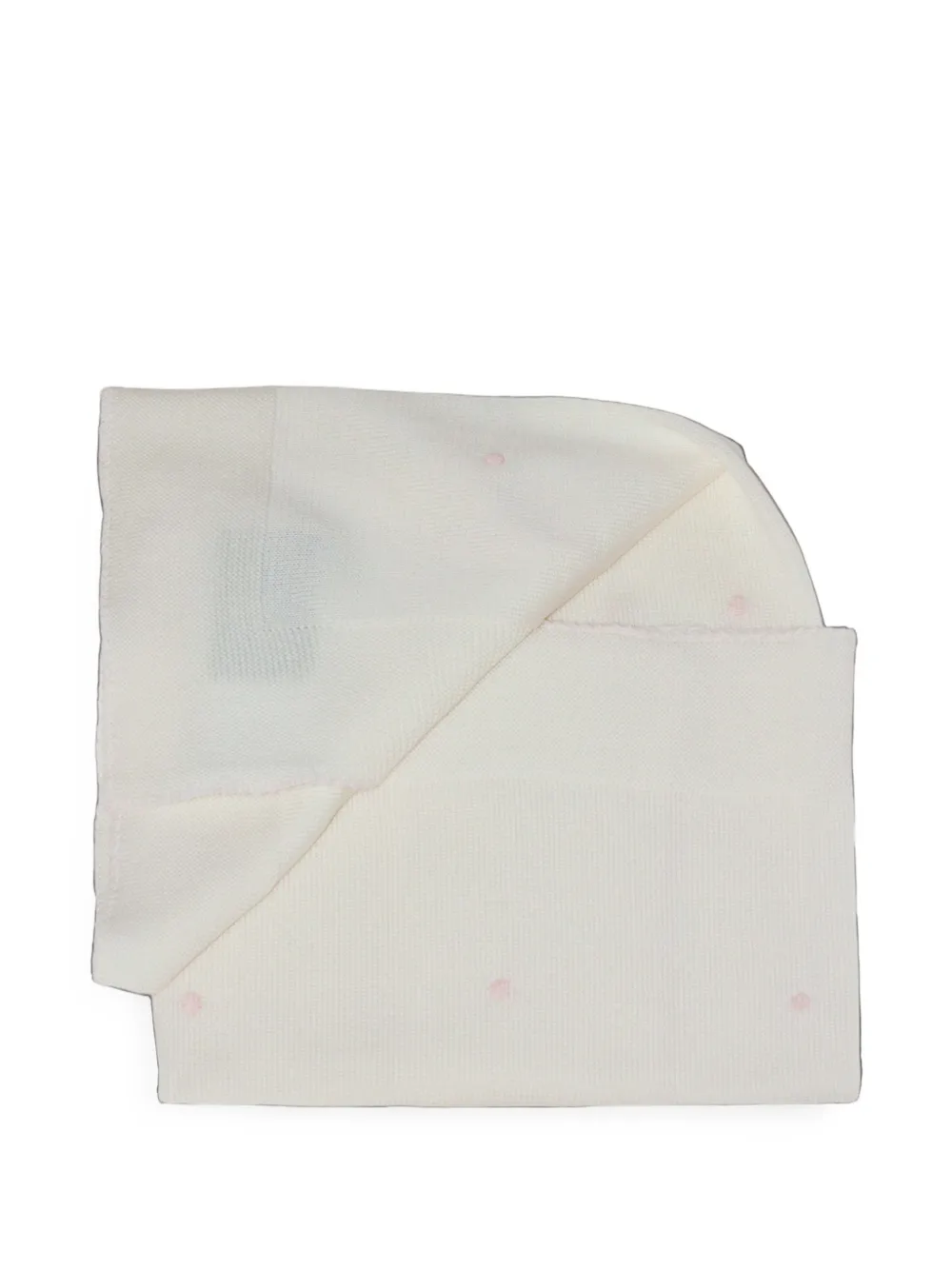 Little Bear embroidered knit blanket Beige