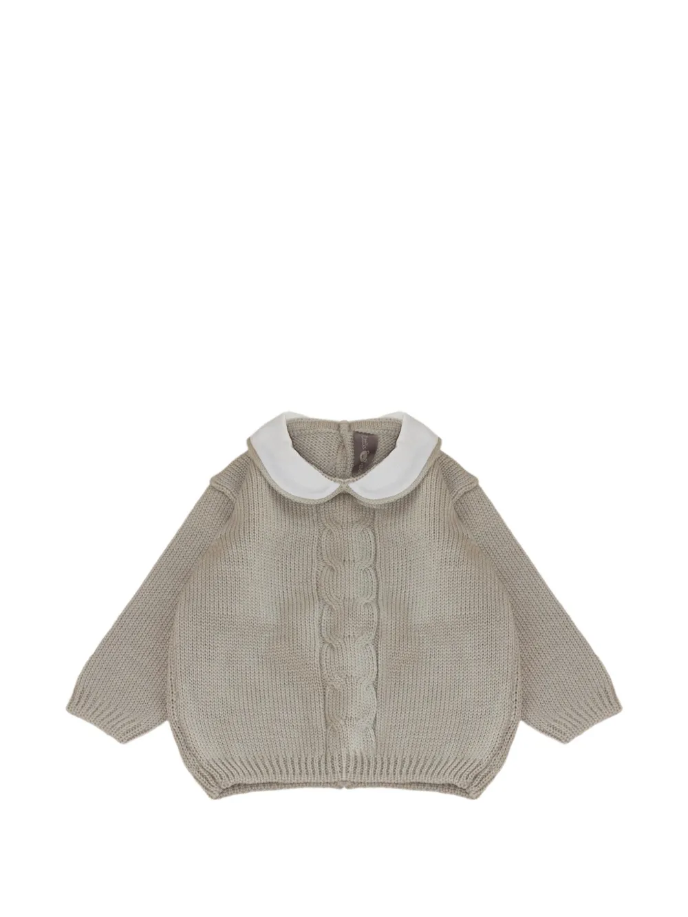 Little Bear Peter Pan collar cable-knit sweater - Toni neutri