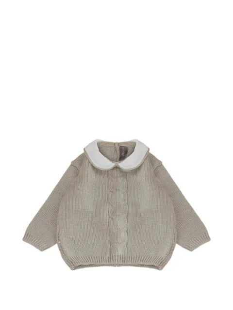 Little Bear Peter Pan collar cable-knit sweater