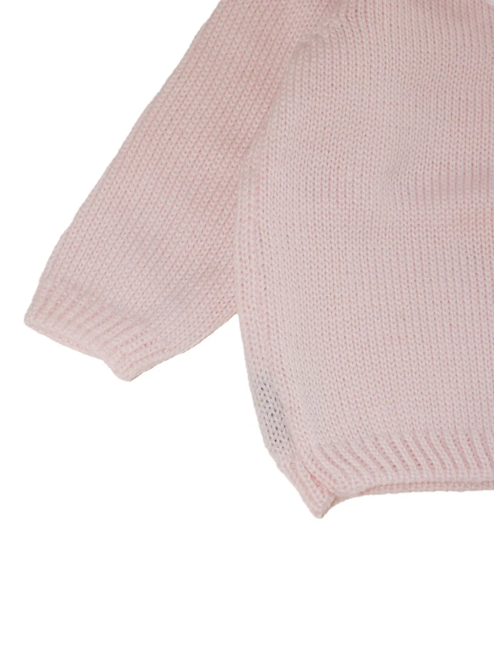 Little Bear Gebreide trui met ruchekraag Roze