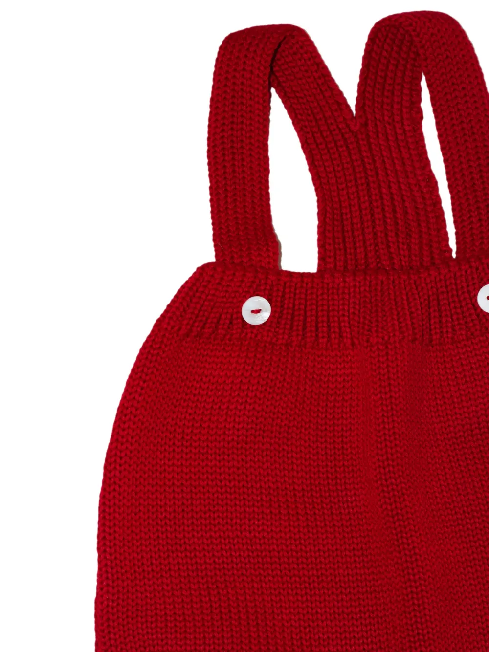 Little Bear knitted dungarees Rood