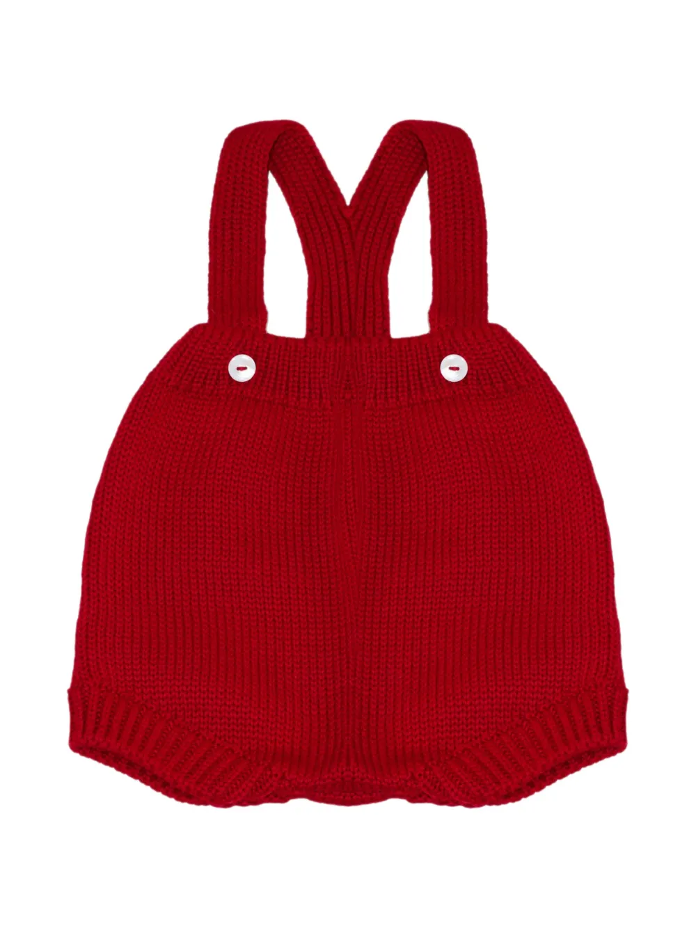 Little Bear knitted dungarees Rood