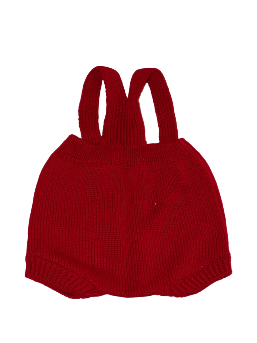 Little Bear knitted dungarees Rood