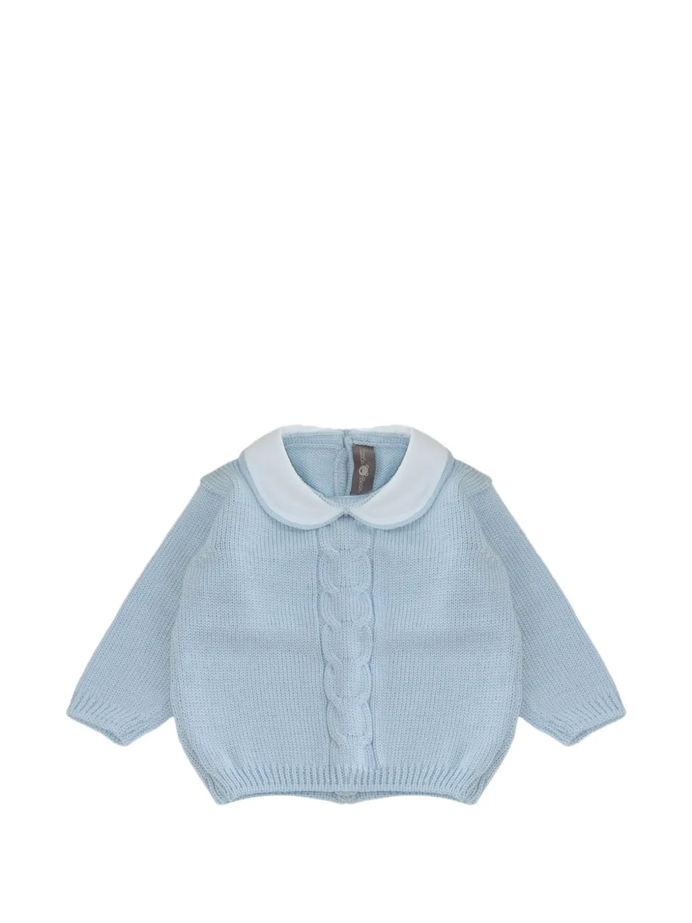 Little Bear cable-knit Peter Pan collar knitwear - Blu