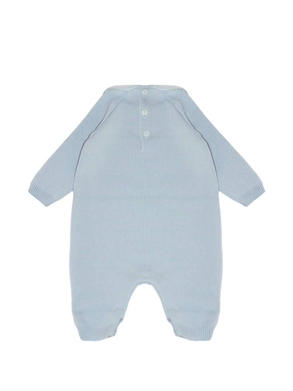 Little Bear Romper met Peter Pan-kraag en beer-patroon Blauw