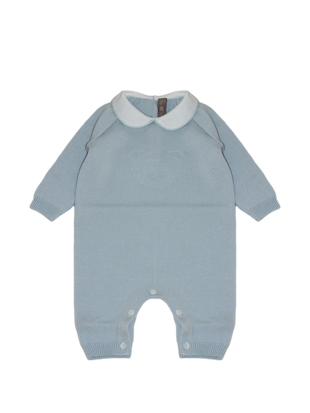 Little Bear bear-motif Peter Pan-collar romper - Blu