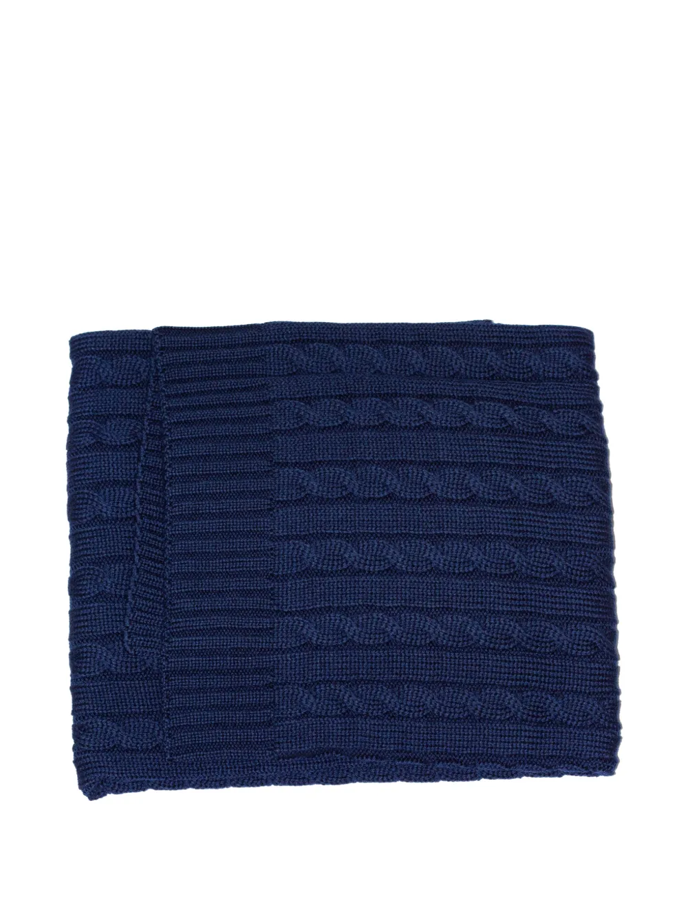 Little Bear cable-knit virgin wool blanket - Blu