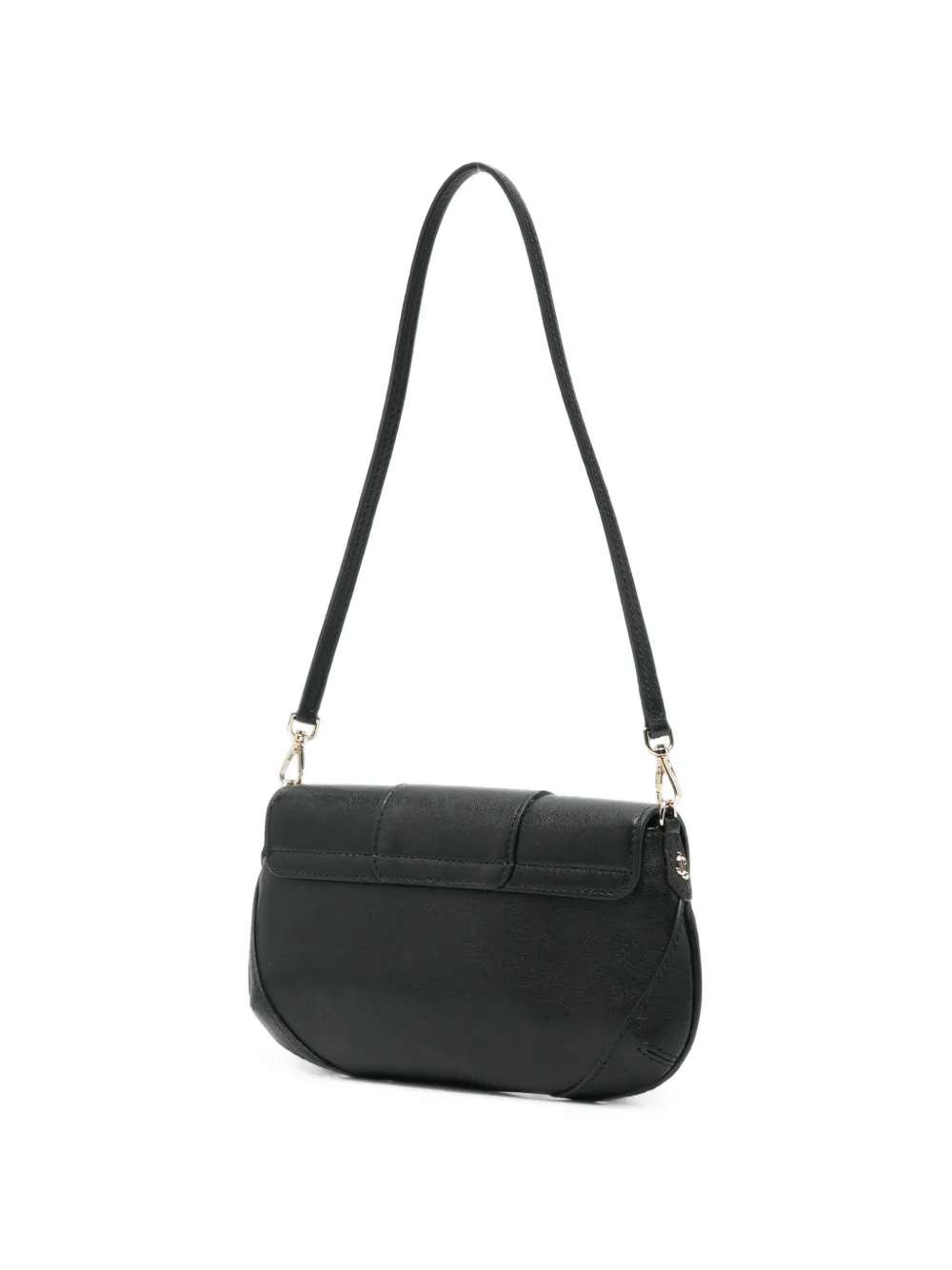 Jimmy Choo Bar buckle-detail leather clutch bag Zwart