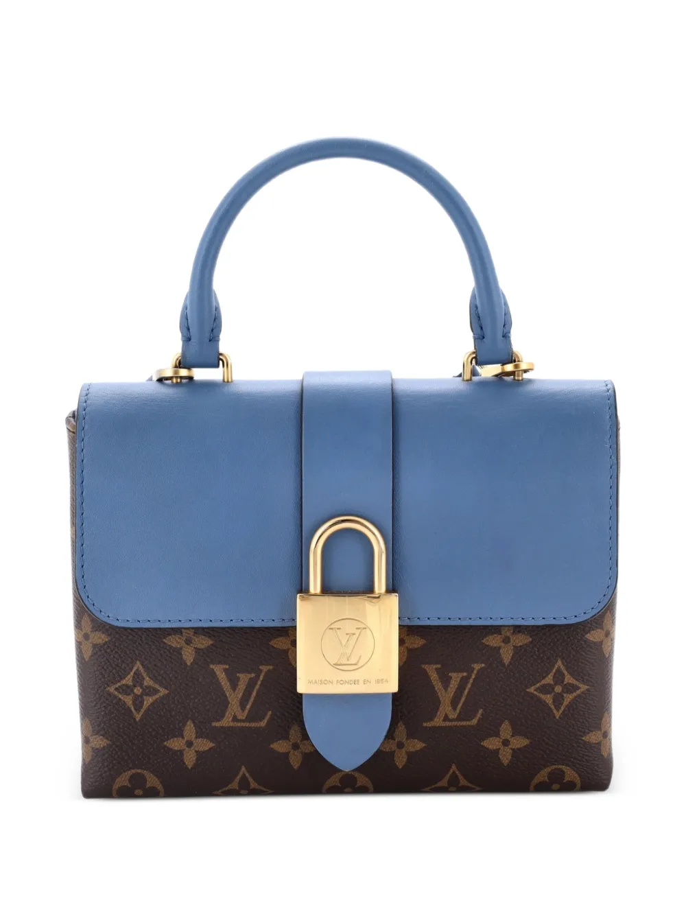 Louis Vuitton Pre-Owned Locky Handbag Monogram Canvas with Leather BB satchel - Blue