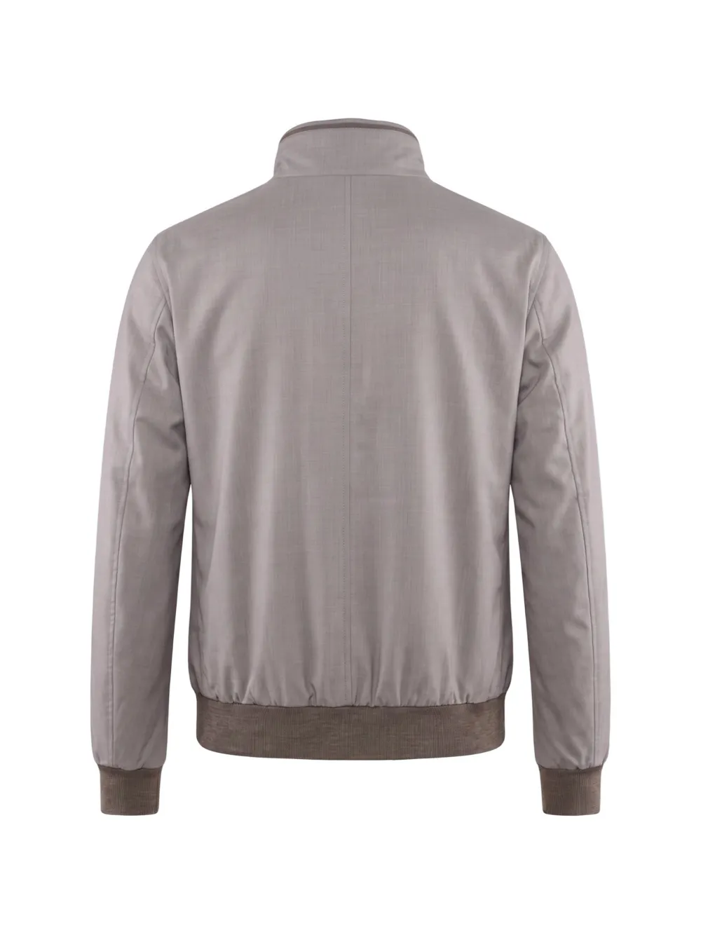 Moorer Janos bomberjack met knoopsluiting Grijs