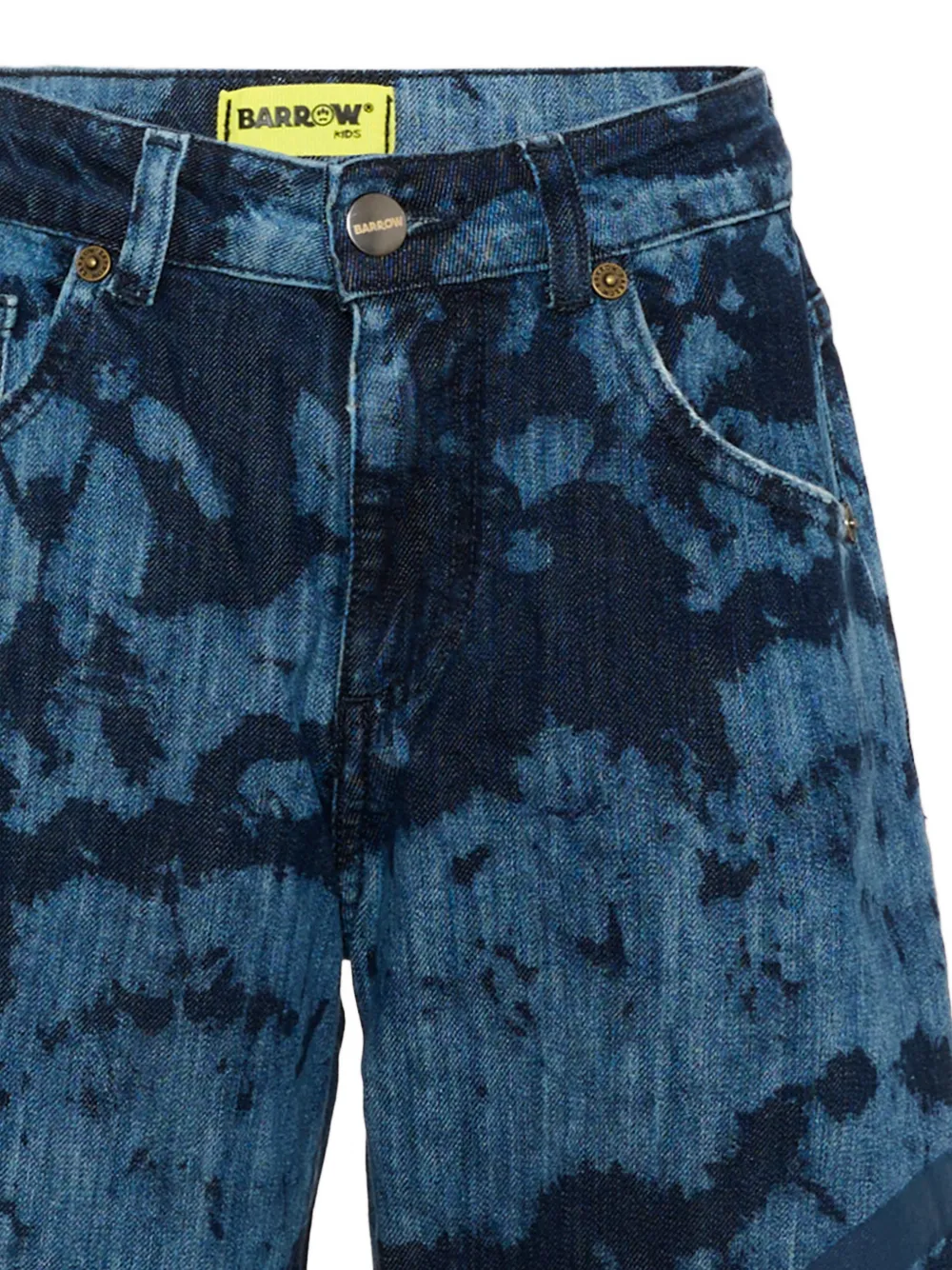 Barrow kids Jeans met tie-dye en logo-print Blauw