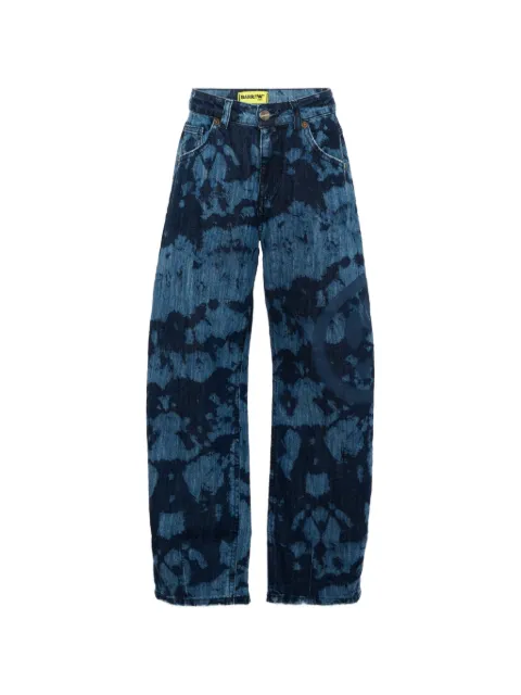 Barrow kids tie-dye logo-print jeans