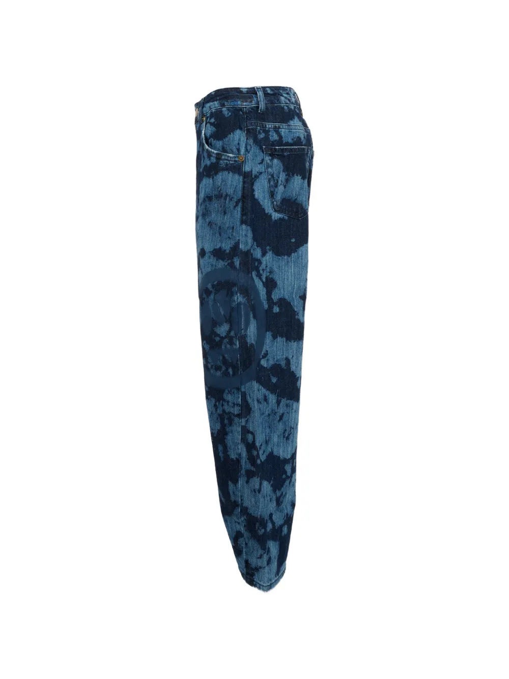 Barrow kids Jeans met tie-dye en logo-print Blauw