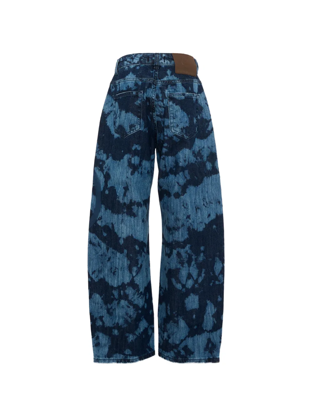 Barrow kids Jeans met tie-dye en logo-print Blauw