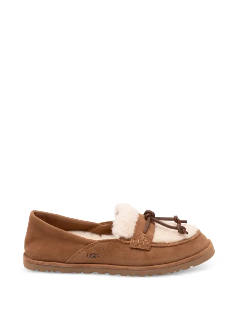UGG Zora shearling-trim suede loafers