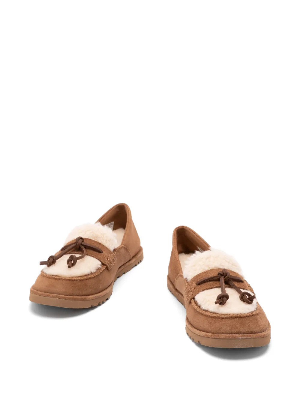 UGG Zora shearling-trim suede loafers Bruin