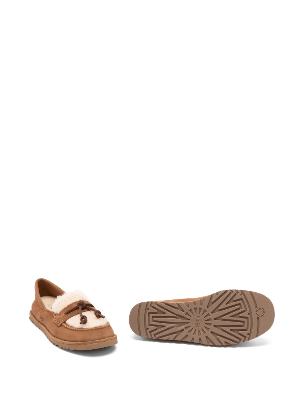 UGG Zora shearling-trim suede loafers Bruin