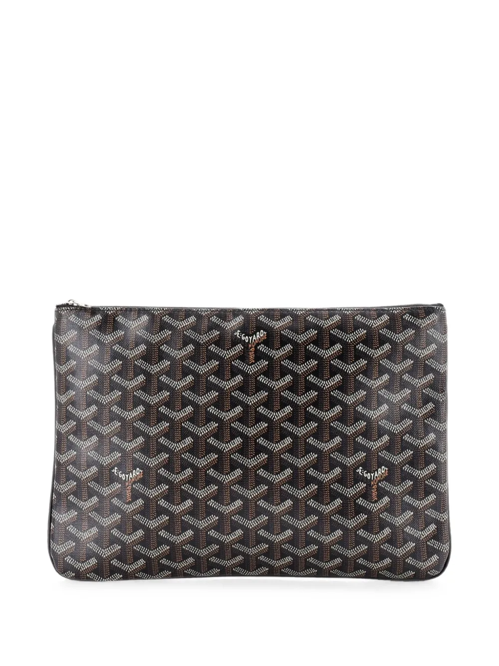 Goyard Pre-Owned Senat Zip Coated Canvas MM pouch - Braun