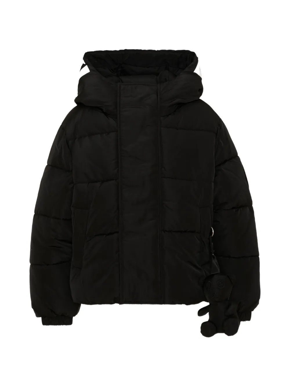 Barrow kids logo-print quilted jacket Zwart