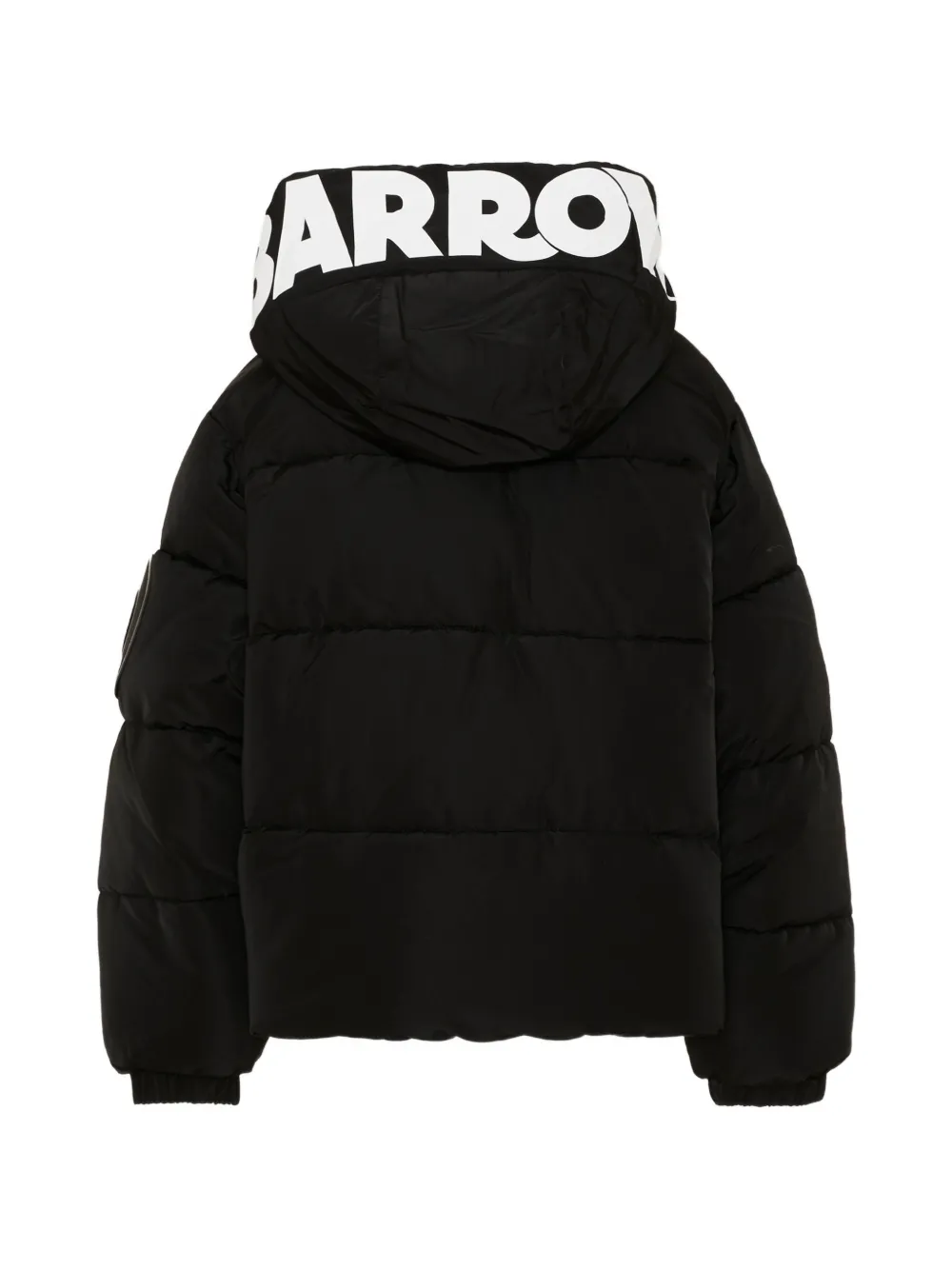 Barrow kids logo-print quilted jacket Zwart