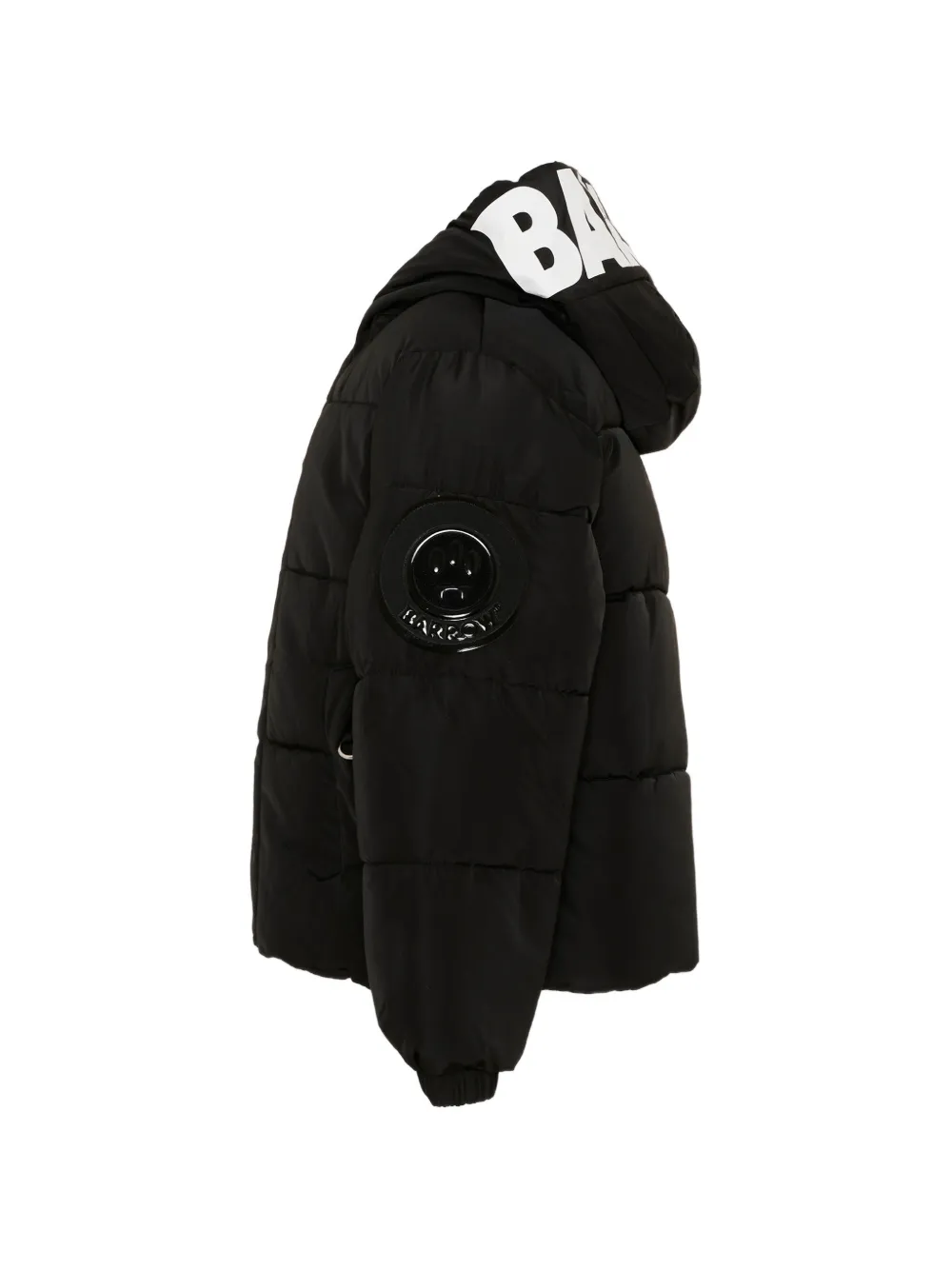 Barrow kids logo-print quilted jacket Zwart