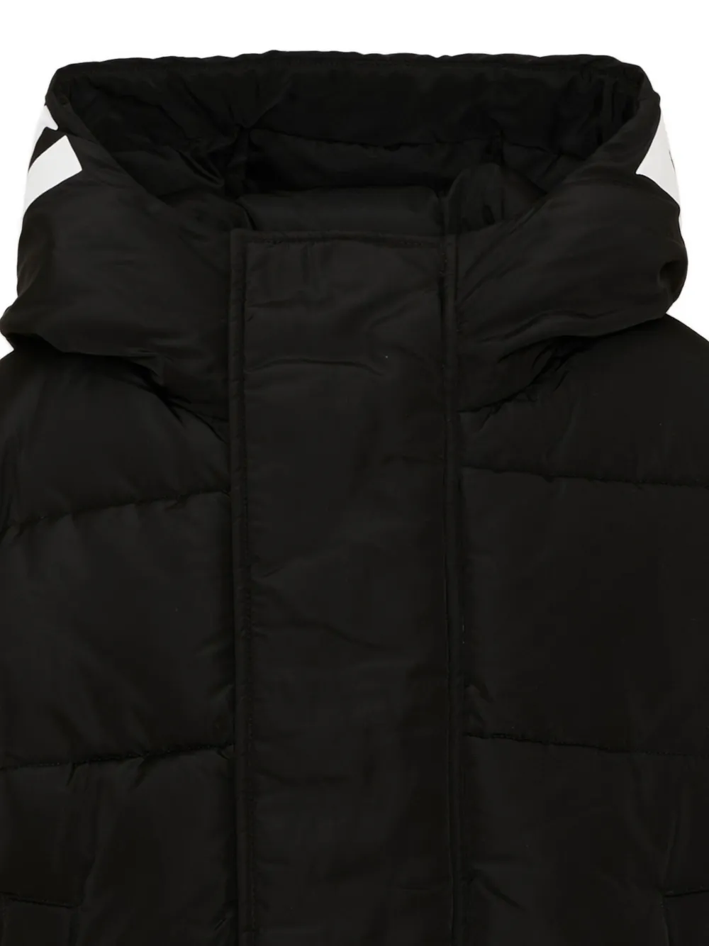 Barrow kids logo-print quilted jacket Zwart
